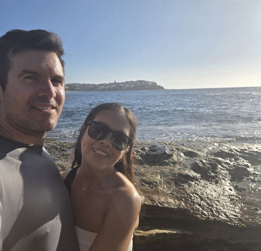 Stefano and Chantelle by the bay in Sydney